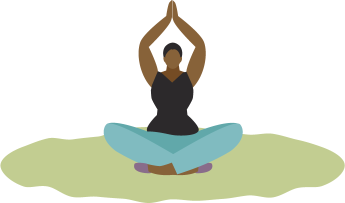 Illustration of a person doing yoga